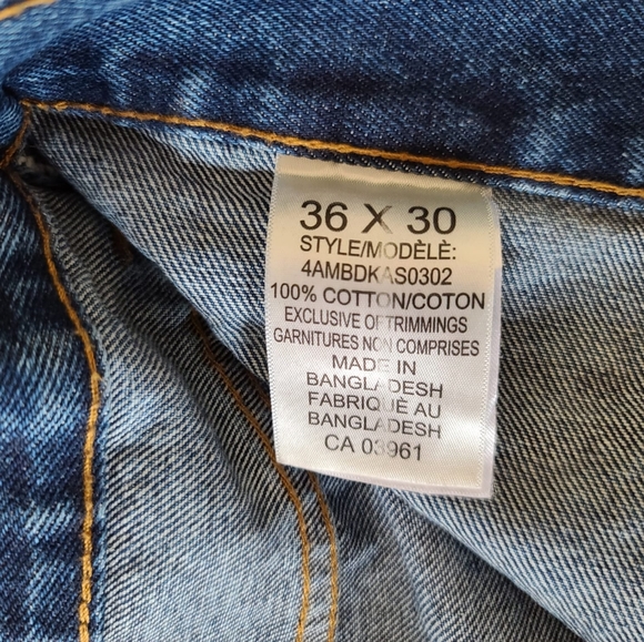 Dakota Men's Straight Leg Denim Jeans, 36W x 30L, Stonewash - Picture 5 of 5